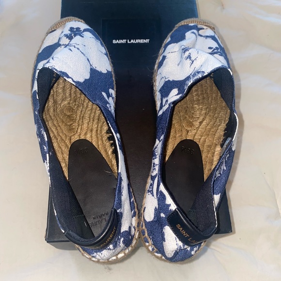 NWT Saint Laurent Hibiscus Print espadrilles - Picture 13 of 14